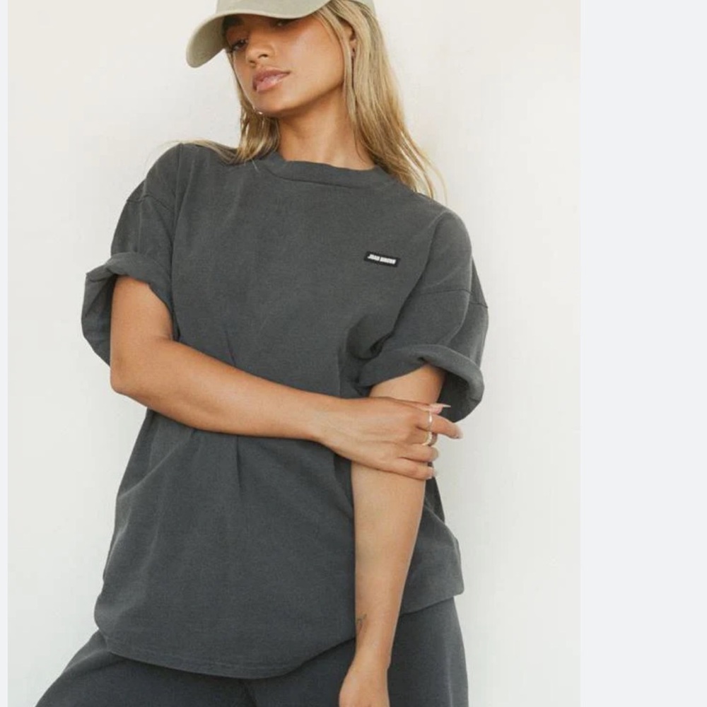 Joah Brown Oversized Crew In washed black